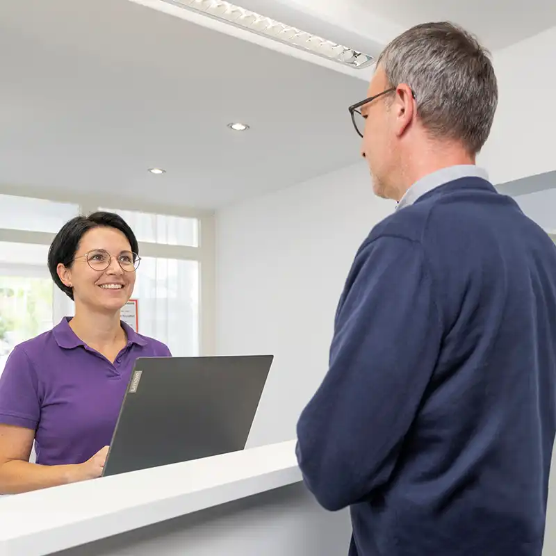 Empfang und Terminvergabe in unserer Zahnarztpraxis